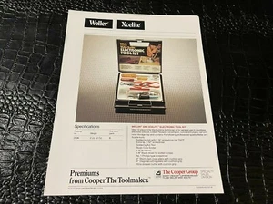 1980s VINTAGE AD SHEET #3820 - WELLER XCELITE ELECTRONIC TOOL SET - Imagen 1 de 1