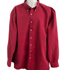Vintage Red Polo by Ralph Lauren Ling Sleeve Button Up. Size 2XL Tall