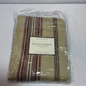 POTTERY BARN Montgomery Streifen Drapierung Rideau 50" x 63" 100 % Baumwolle Stange Tasche - Bild 1 von 7