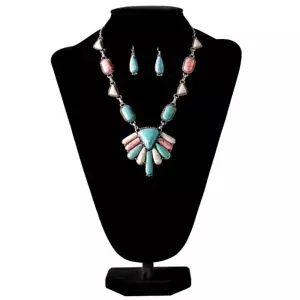 Blazin Roxx Western Womens Necklace Set Stones Turquoise 3056633 - Picture 1 of 1
