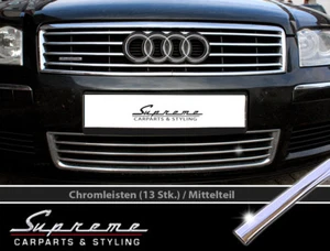 para AUDI A8 D3 4E 2002-2005 - 3M Molduras Cromadas para Parrilla Rejilla Radiador Centro - Imagen 1 de 4