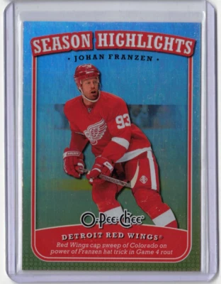 JOHAN FRANZEN 08/09 OPC O-Pee-Chee Season Highlights Insert Card SH-18 Red Wings - Image 1 of 2