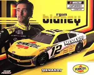2025 RYAN BLANEY "PENNZOIL / MENARDS" #12 NASCAR CUP SERIES POSTCARD - Picture 1 of 1