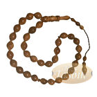 Genuine Kuka Natural Prayer Beads Sibha Subha 33-Ct Large Taperd Oval 9X12mm