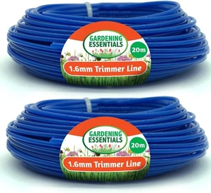 2PK Trimmer Line 20m x 1.6mm – Universal Nylon Strimmer Wire for Grass Cutting - Picture 1 of 8