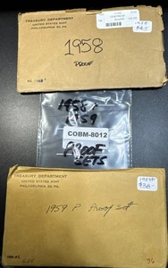 1958 + 1959-P Proof Set Lots w/ SILVER COBM-8012 - Picture 1 of 21