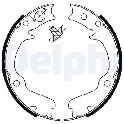 Delphi Bremsbackensatz hinten 26698AC000 26298AA020 26257AA060 | 257368 - Bild 1 von 2