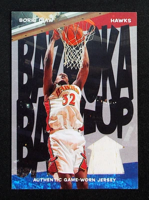 Parche de camiseta usada en juegos de respaldo Topps Bazooka 2004-05 Boris Diaw #BU-BD Hawks Foto 1 de 2