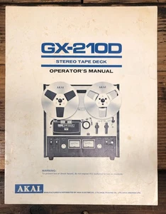 Akai GX-210D Reel to Reel Owners / User Manual *Original* - Picture 1 of 1