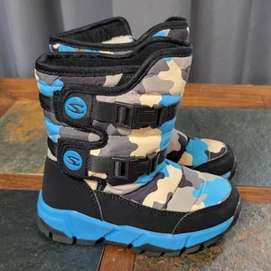 Trend Camouflage Faux Fur Snow Boots Boys Size 10 - Picture 1 of 6
