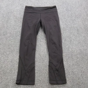 Lululemon Pants Womens 4 Black Groove Flare Yoga Activewear Gym Athletic Mesh - Picture 1 of 17