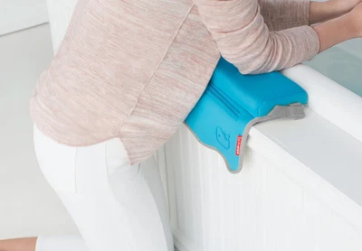 Descanso de cotovelo para banheira Skip Hop Moby azul confortável confortável sucção antiderrapante NOVO - Imagem 1 de 4