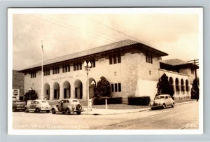RPPC Clearwater FL-Florida, Post Office, Real Photo Vintage Souvenir Postcard - Picture 1 of 2