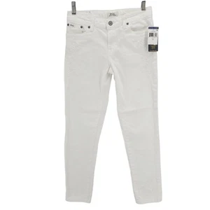 NWT POLO RALPH LAUREN Tompkins Skinny Jeans White Embroidered Girls Size 16 - Picture 1 of 11