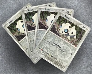 4X Pokemon Juego de Cartas Coleccionables Aron 120/167 Twilight Masquerade HOLO INVERSO Inglés 2024 Casi Nuevo - Imagen 1 de 2