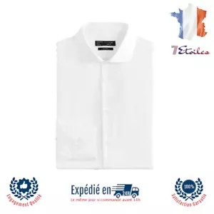 Hemd Baumwolle 100% Slim Fit Bügelleicht Größe M / L Weiß - Bild 1 von 3