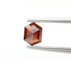 Real natural diamond 0.38tcw brown red sparkling hexagon rose cut for gift jewel