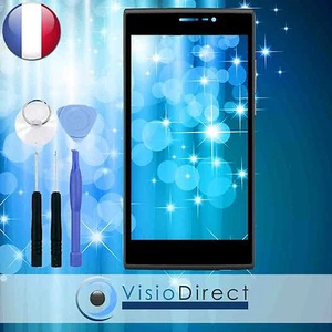 Ecran vitre tactile Vitre pour Wiko Ridge noir + kit outils - Photo 1/1