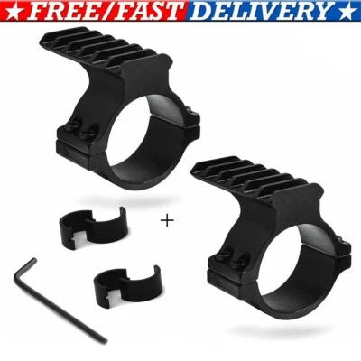 Rifle Picatinny Rail Laser Torch Scope Accessory Mount 30mm 25mm 1" Weaver 2 Set - Image 1 of 4