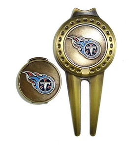 Tennessee Titans Hat Clip & Divot Tool with Golf Ball Marker Combo - Picture 1 of 4