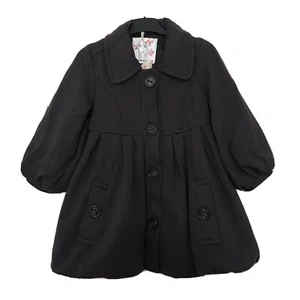 GIRLS GREY COTTON MIX BUBBLE HEM CROP SLEEVE STYLISH JACKET AGE 9 134 CMS NEW - Picture 1 of 10