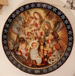 Collector Plate "The Angels Vigil" by Von Sulamith Wulfing 1985 - Picture 1 of 9