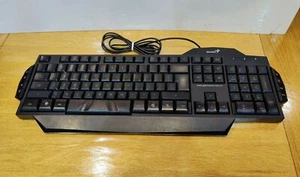 Genius K7 USB Wired Gaming Keyboard Backlit Blue/Red 104-Key UK Layout ENG - Picture 1 of 7