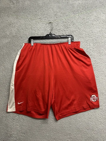 Ohio State Buckeyes Nike Shorts Men XL Red DRI-FIT Swoosh White Basketball Cover
