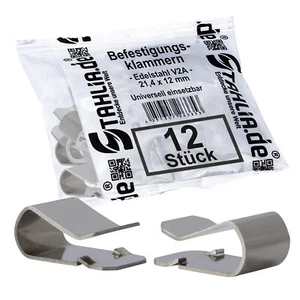 Mounting Clips Stainless Steel Holding Clip V2A Light Bay Grid Spring Clip - Picture 1 of 9
