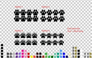 Bear Dog Cat Paw Prints Foot Sticker Decal Car outdoor indoor Wall Door - Bild 1 von 6