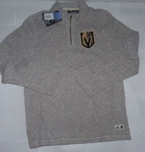 NEW ADIDAS NHL Vegas Golden Knights 1/4 Zip Polar Fleece Men L Large Sweatshirt - Picture 1 of 1