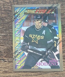 1995-96 Topps Finest Refractors #128 Mike Modano Gold w/ coating #P3157
