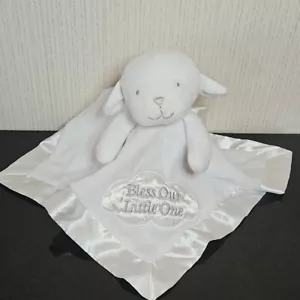 Tender Kisses White Lamb Security Blanket Satin Trim Bless Our Little One Lovey - Picture 1 of 10