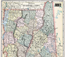 1904 Vermont Map New Hampshire Chittenden Pittsburg White Mountains Alton Stowe