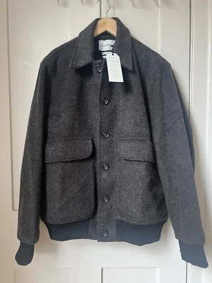 BNWT Oliver Spencer Linfield Wool Bomber Jacket Brown - M / 42 - RRP £390 - Image 1 of 4