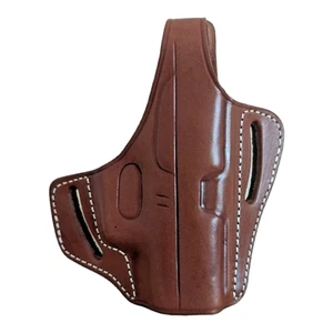 Leather OWB Holster for Glock 43 43X 42 - Full Grain Leather Pancake Holster - Picture 1 of 12