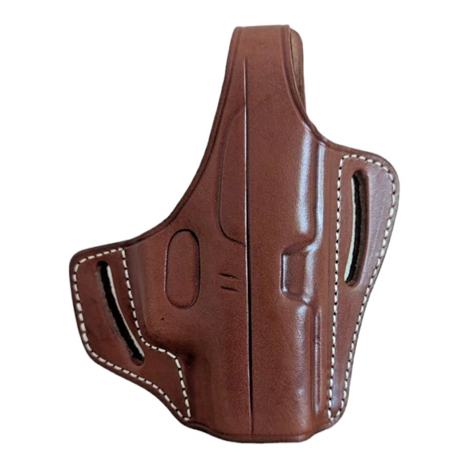 Leather OWB Holster for Glock 43 43X 42 - Full Grain Leather Pancake Holster - Image 1 of 1