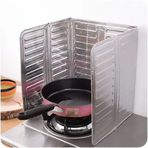Kitchen Aluminium Foil Plate Gas Stove Oil Splatter Screen Cook Shield Guard #WK - Picture 1 of 6