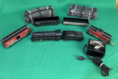 Vintage Marx #999 "O" Gauge Steam Locomotive Set w/NYC Tender, Cars, Track, More - Image 1 of 4