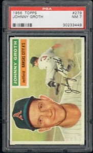 Johnny Groth 1956 Topps #279 PSA 7 NM Kansas City Athletics