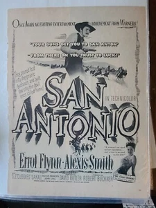 1945 Magazine Movie Ad  "San Antonio" - Picture 1 of 2