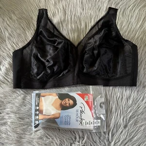 Playtex 18 Hour Ultimate Shoulder Comfort Wireless Bra Women Size 46C Black - Picture 1 of 7