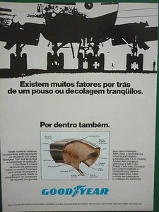 1990-91 PUB GOODYEAR DO BRASIL PNEU TIRE AVION AIRCRAFT FLUGZEUG PORTUGUESE AD - Imagen 1 de 1