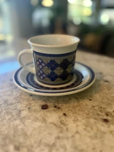 Royal Doulton England * Tangier * Flat Coffee / Tea Cup & Saucer Set * - Picture 1 of 12
