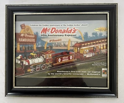 McDonalds 50th Anniversary Express Framed Picture Hawthorne Village Locomotive - Image 1 of 4