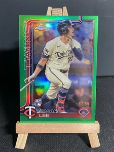 2025 Topps Chrome Brooks Lee True Green Refractor /99 (RC) #234 RARE SSP TWINS - Picture 1 of 2