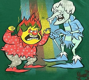 Camiseta verde adulto grande The Year Without A Santa Claus "Heat Miser" - Imagen 1 de 8