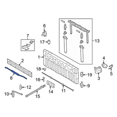 For Ford F-150 2009-2014 Ford 9L3Z99431A78B Tailgate Latch Rod - Image 1 of 4