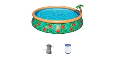 Bestway Fast Set Pool Paradise Palms Swimming Pool Schwimmbecken - Bild 1 von 2