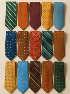 Upcycled Necktie Craft Lot Silk  Polyester Fabric Scraps for Quilting Sewing - Image 1 of 4